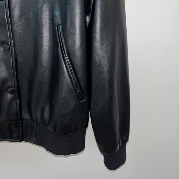 Hilary MacMillan M Vegan Bomber Black Jacket - Picture 6 of 9
